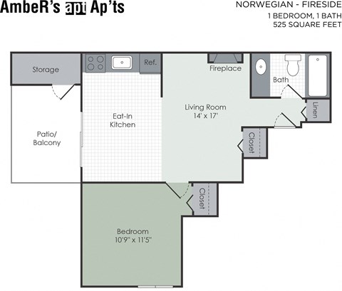 1 bedroom floor plan layout